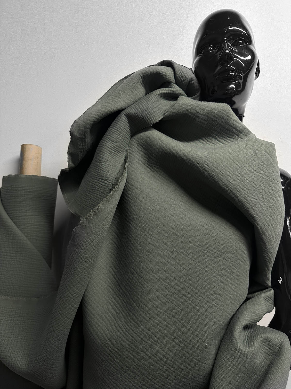 Italian Heavy Double Cotton Coating in Moroccan Mud - L'Etoffe Fabrics LLC