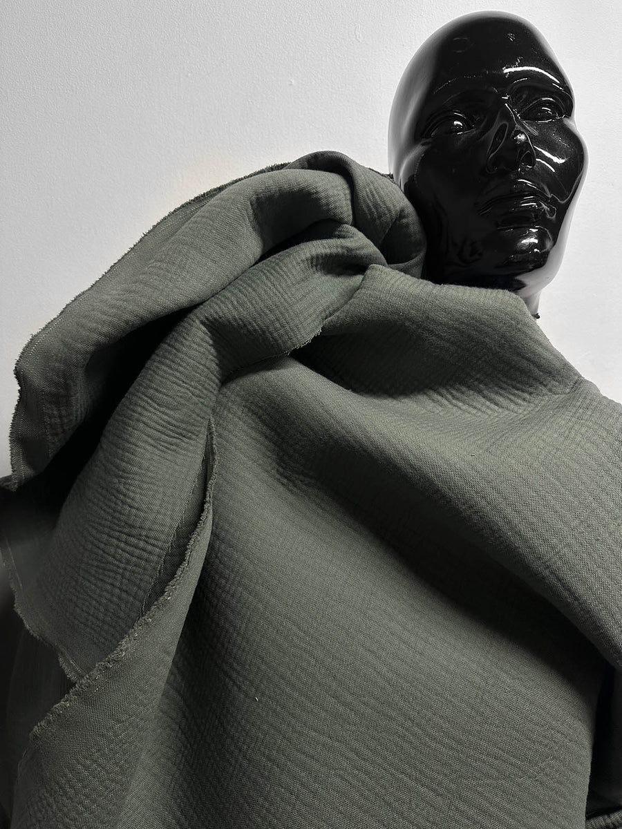 Italian Heavy Double Cotton Coating in Moroccan Mud - L'Etoffe Fabrics LLC