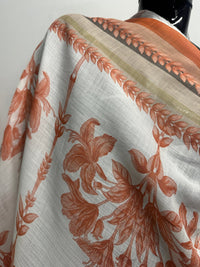 Italian Holy Roman Handkerchief Linen Border Print - L'Etoffe Fabrics LLC