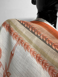 Italian Holy Roman Handkerchief Linen Border Print - L'Etoffe Fabrics LLC
