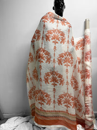 Italian Holy Roman Handkerchief Linen Border Print - L'Etoffe Fabrics LLC