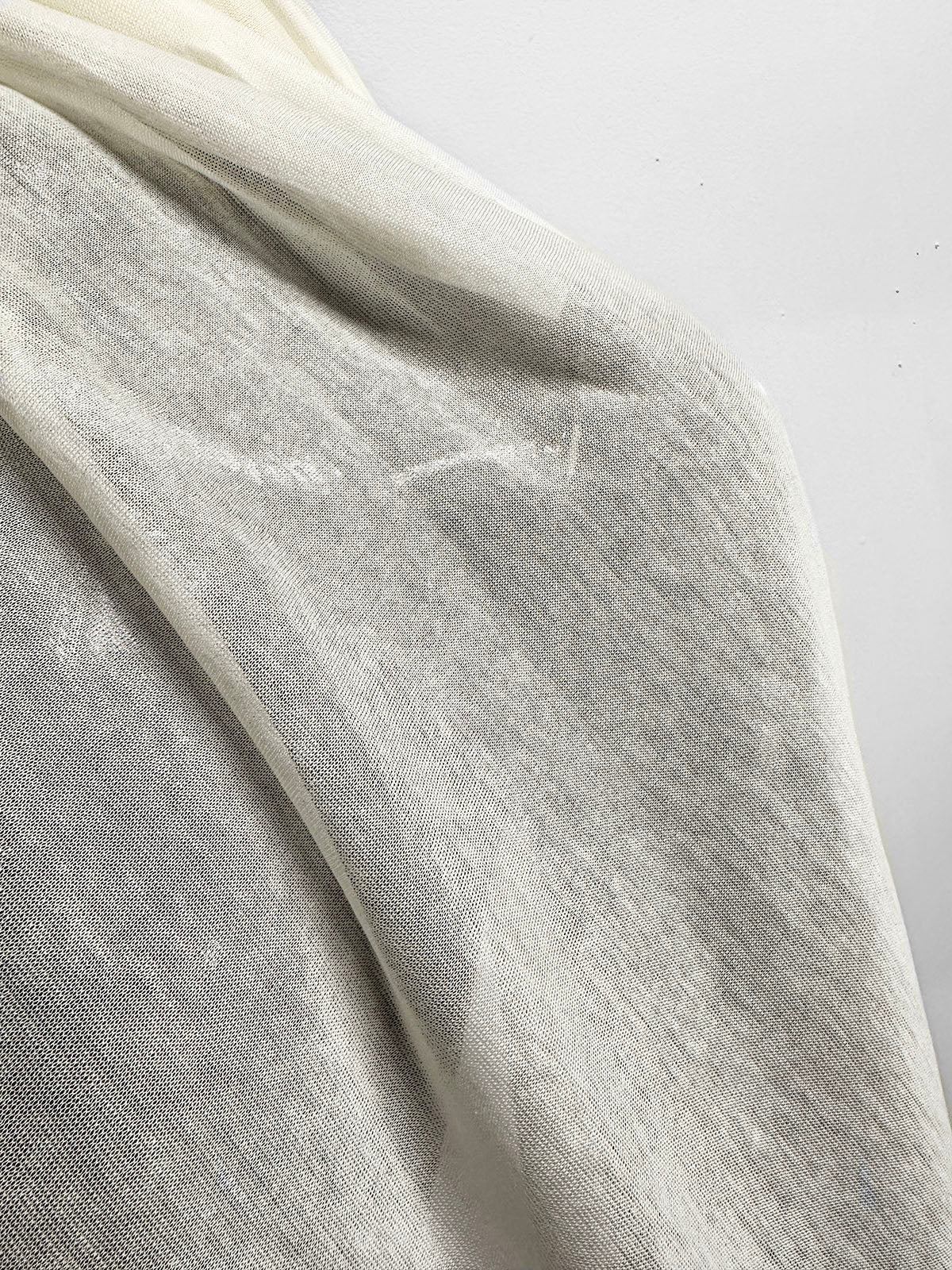 Italian Ivory Tissue Weight Cotton Jersey - L'Etoffe Fabrics LLC