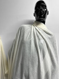 Italian Ivory Tissue Weight Cotton Jersey - L'Etoffe Fabrics LLC