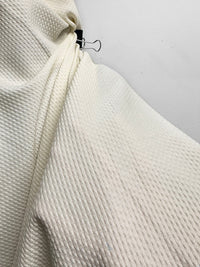 Italian Ivory Wool Modern Matlassè - L'Etoffe Fabrics LLC