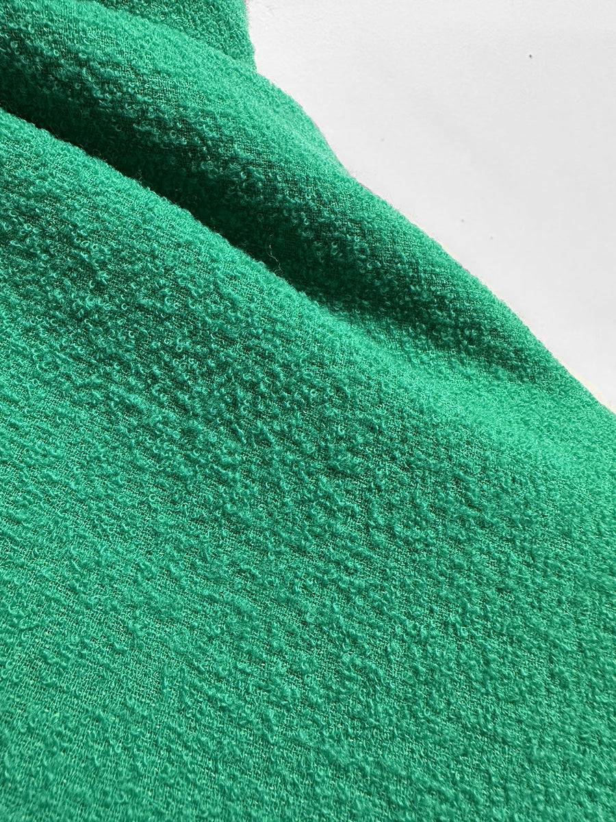 Italian Jade Green Soft Bouclé - L'Etoffe Fabrics LLC