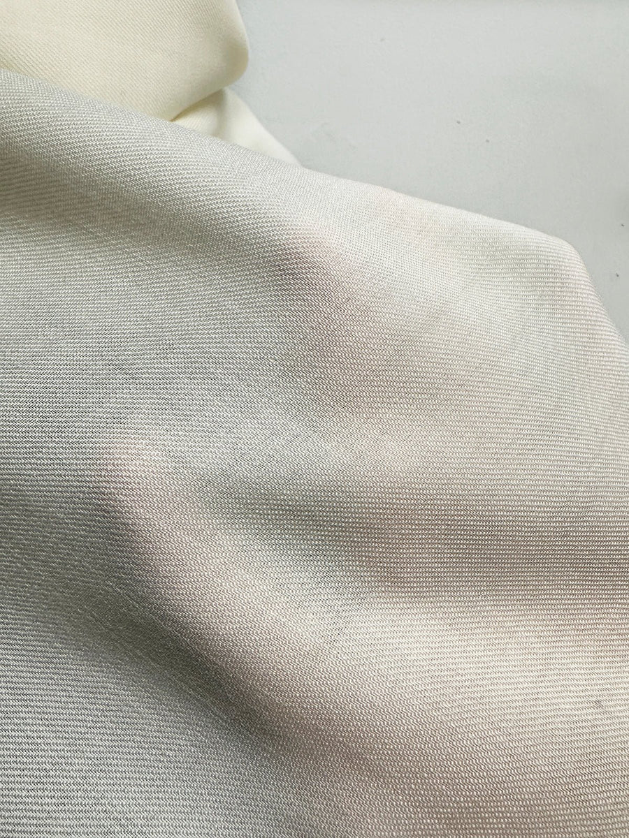 Italian Light Airy Ivory Twill Undyed Wool - L'Etoffe Fabrics LLC