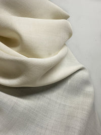Italian Light Airy Ivory Twill Undyed Wool - L'Etoffe Fabrics LLC