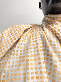 Italian Light Poplin Moonstone Print Terracotta - L'Etoffe Fabrics LLC