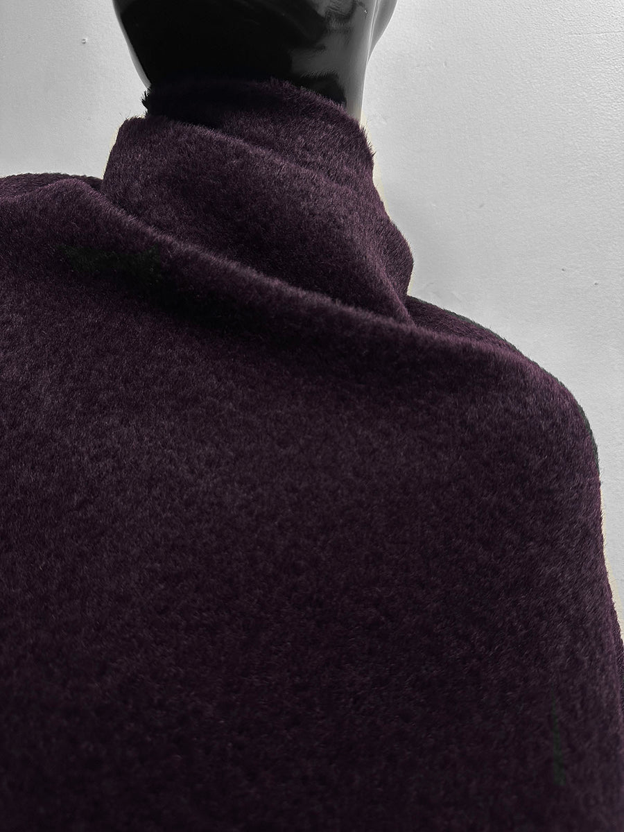 Italian Luxe Alpaca Cabernet Clipped Pile Coating - L'Etoffe Fabrics LLC