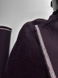 Italian Luxe Alpaca Cabernet Clipped Pile Coating - L'Etoffe Fabrics LLC
