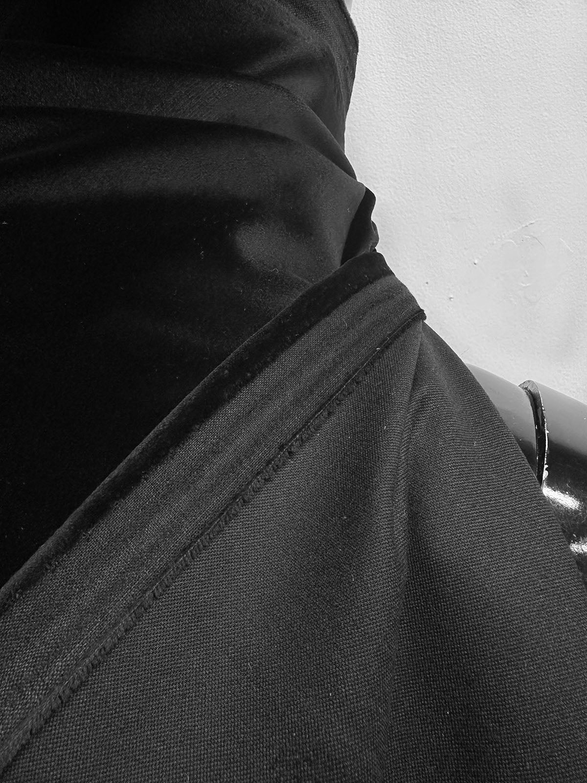 Italian Luxury Black Cotton Velveteen - L'Etoffe Fabrics LLC