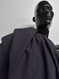 Italian Luxury Cotton Gabardine Crepe Suiting - Navy - L'Etoffe Fabrics LLC