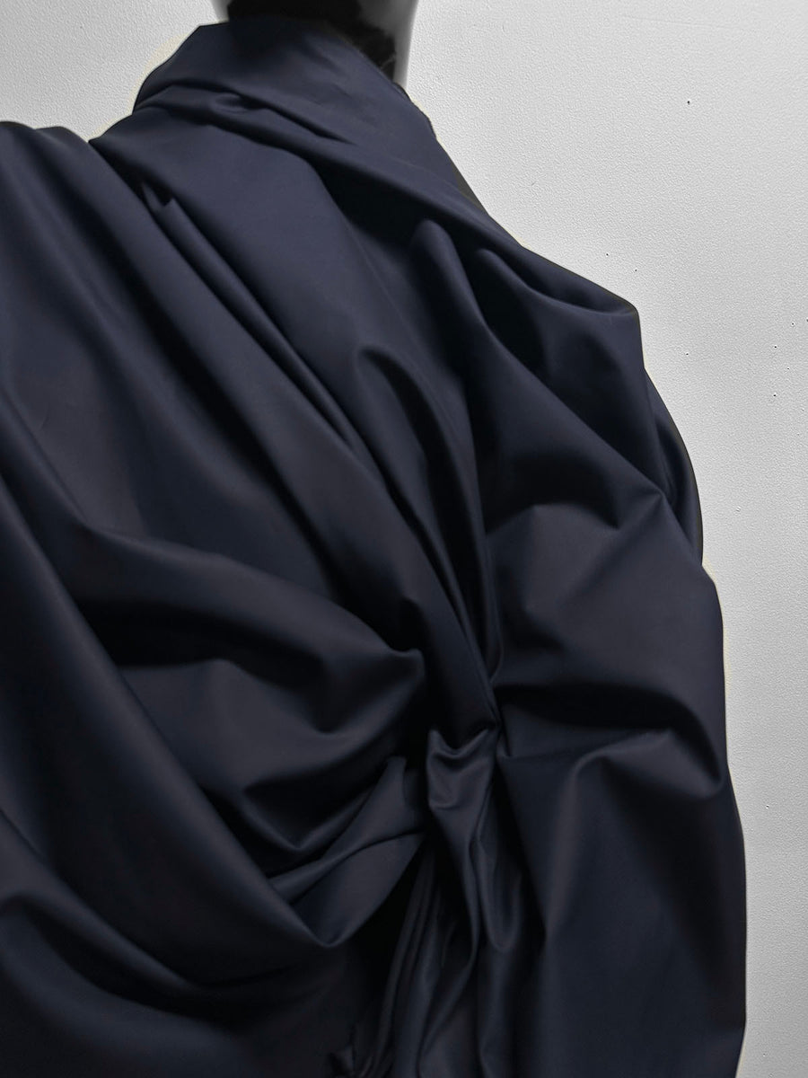Italian Luxury Deadstock Navy Shirting - L'Etoffe Fabrics LLC