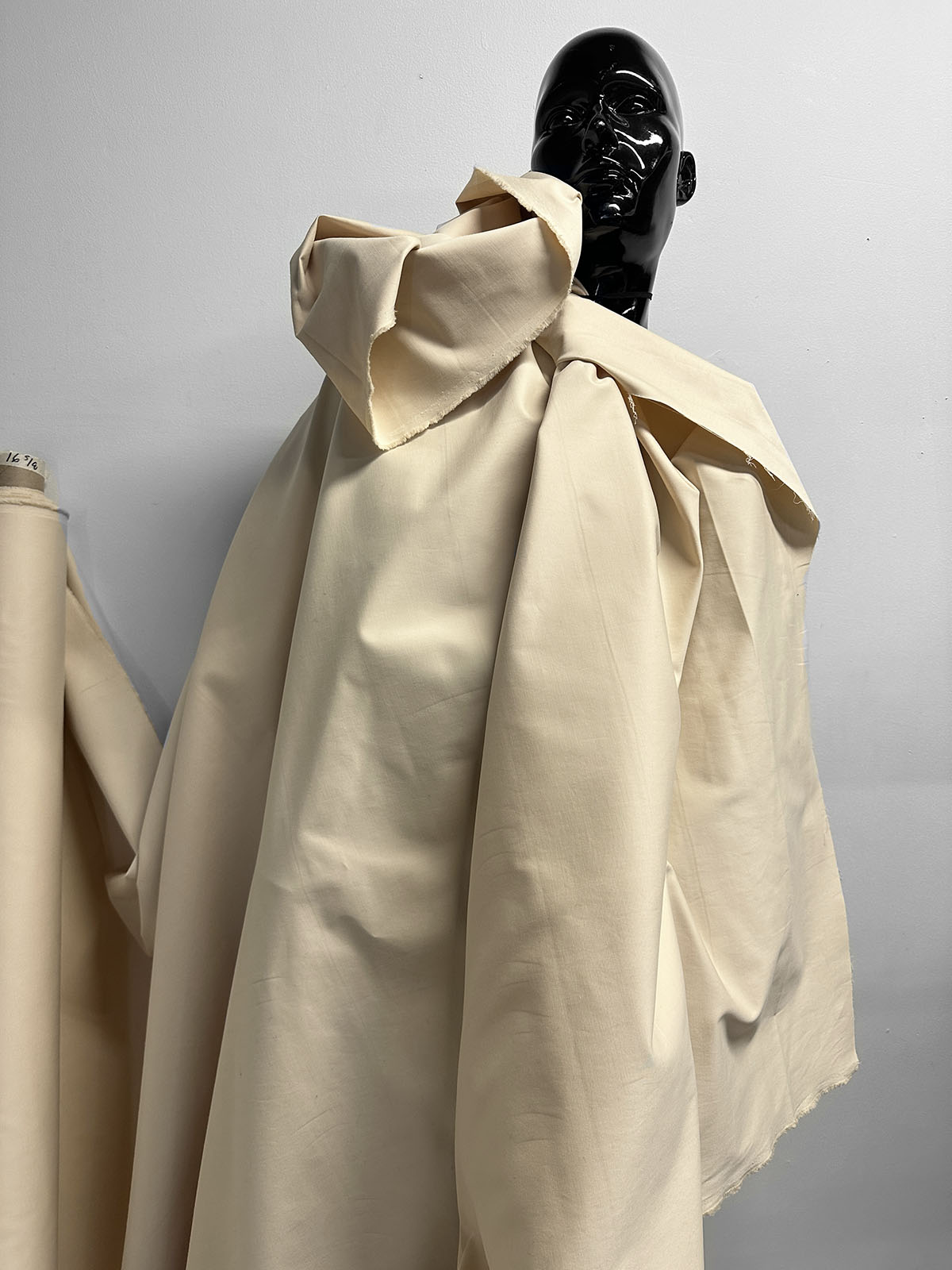 Italian Luxury Deadstock Trench Coat Cotton in Butter - L'Etoffe Fabrics LLC