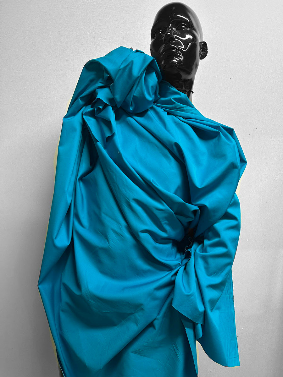 Italian Luxury Deadstock Turquoise Shirting - L'Etoffe Fabrics LLC