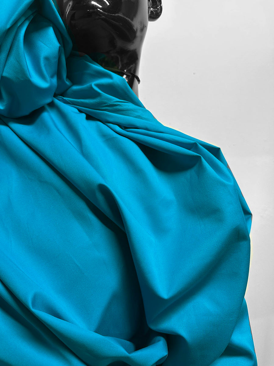 Italian Luxury Deadstock Turquoise Shirting - L'Etoffe Fabrics LLC