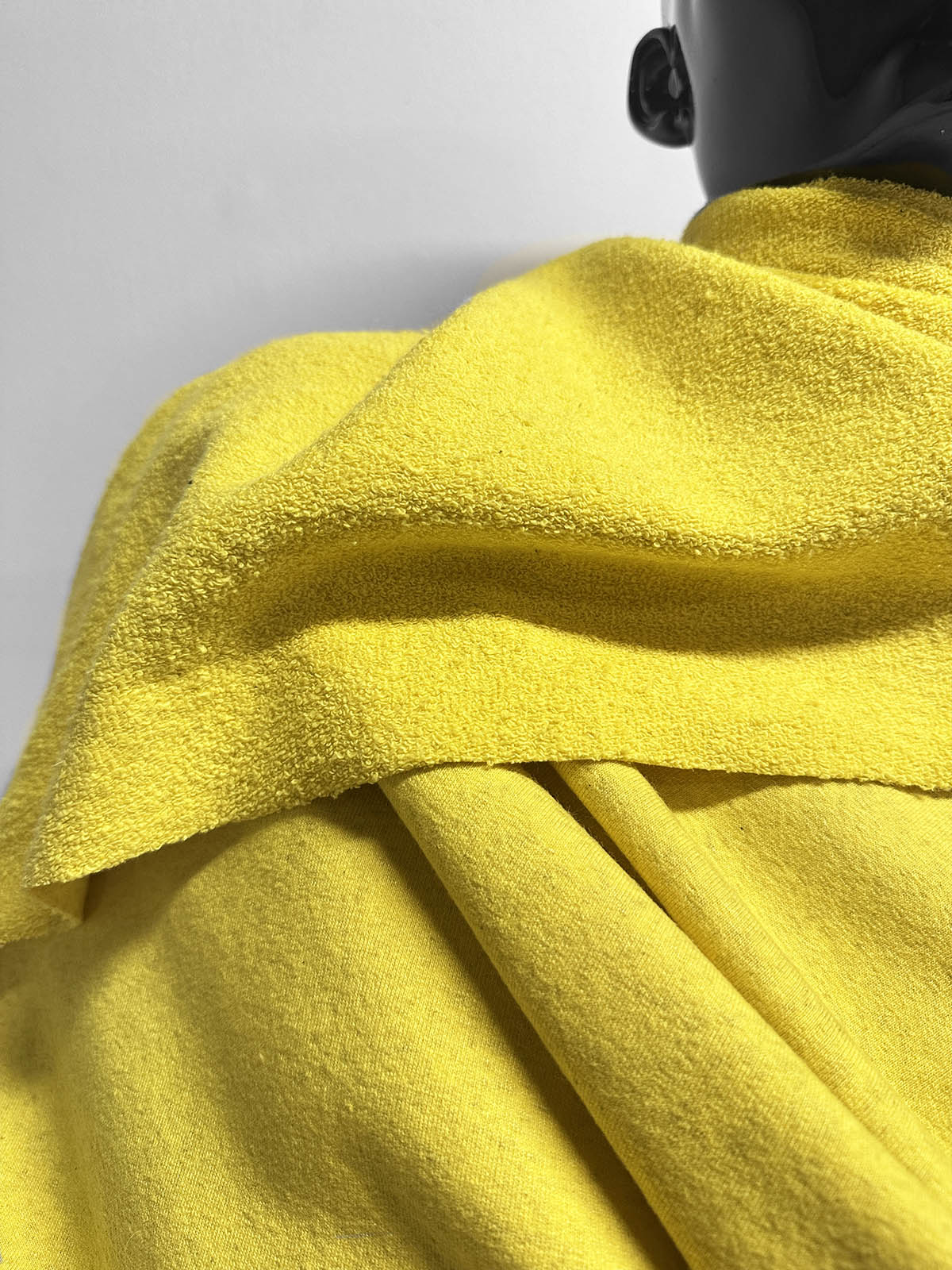 Italian Luxury Designer French Terry Heathered Yellow - L'Etoffe Fabrics LLC
