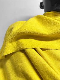 Italian Luxury Designer French Terry Heathered Yellow - L'Etoffe Fabrics LLC