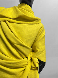 Italian Luxury Designer French Terry Heathered Yellow - L'Etoffe Fabrics LLC