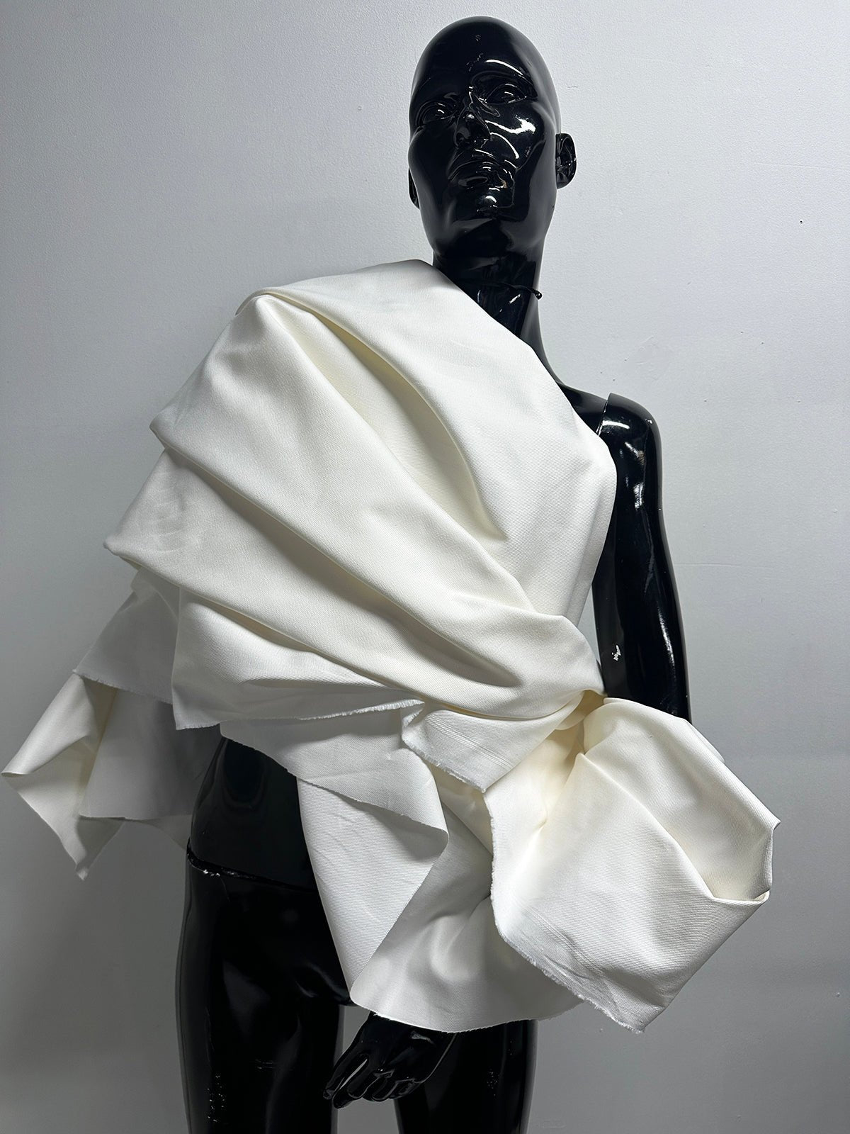 Italian Luxury Designer Refined Warm White Jean Twill - L'Etoffe Fabrics LLC