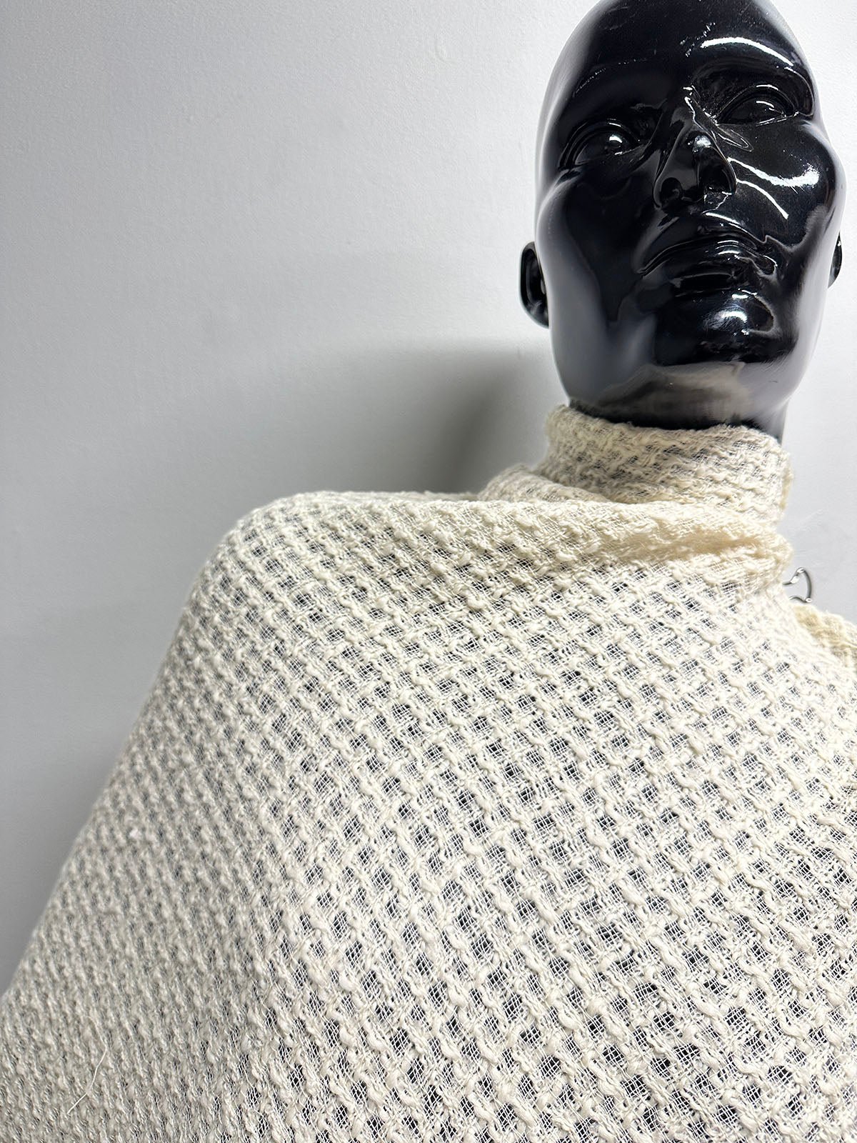 Italian Luxury Ivory Virgin Wool Tweed - L'Etoffe Fabrics LLC