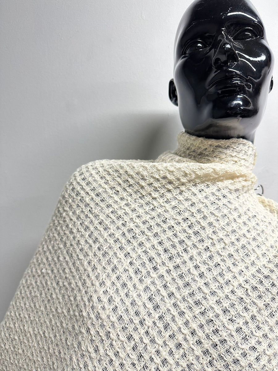 Italian Luxury Ivory Virgin Wool Tweed - L'Etoffe Fabrics LLC