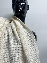 Italian Luxury Ivory Virgin Wool Tweed - L'Etoffe Fabrics LLC