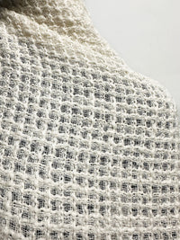 Italian Luxury Ivory Virgin Wool Tweed - L'Etoffe Fabrics LLC