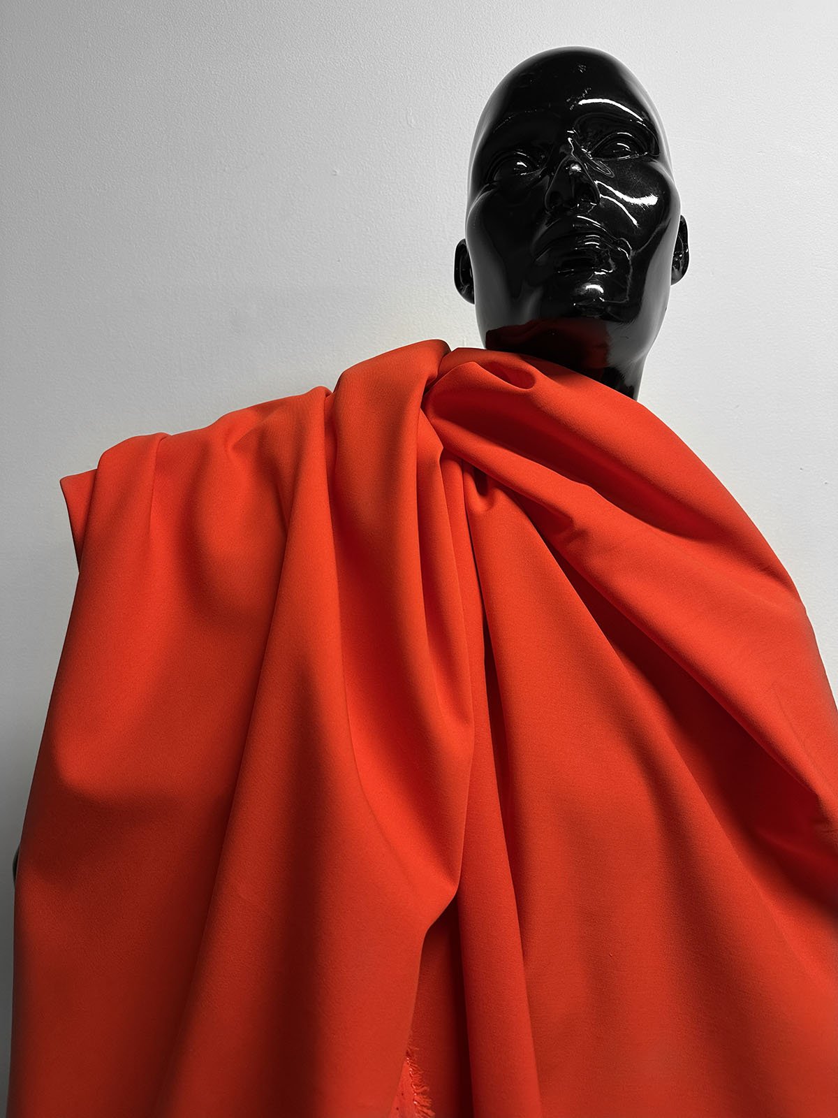 Italian Luxury Red Cotton Gabardine Crepe Suiting - L'Etoffe Fabrics LLC