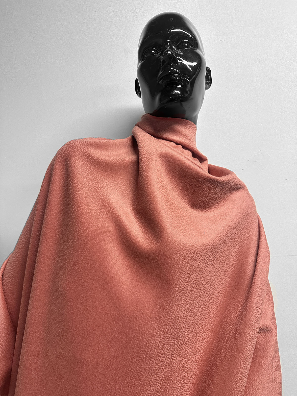Italian Luxury Salmon Virgin Wool Angora Coating - L'Etoffe Fabrics LLC