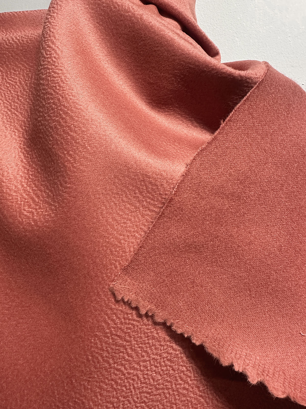 Italian Luxury Salmon Virgin Wool Angora Coating - L'Etoffe Fabrics LLC