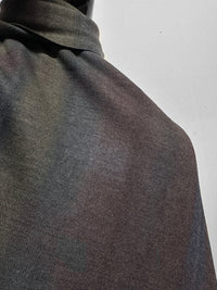 Italian Luxury Super Soft Virgin Wool Knit Streaked Khaki Wine Navy - 13 - L'Etoffe Fabrics LLC