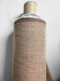 Italian Melange Linen Suiting Fabric - Sand - L'Etoffe Fabrics LLC