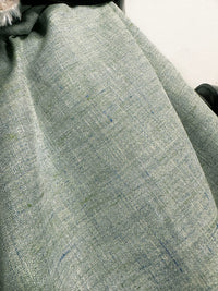 Italian Melange Linen Suiting Fabric - Seafoam - L'Etoffe Fabrics LLC