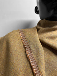 Italian Melange Linen Suiting Fabric - Sienna - L'Etoffe Fabrics LLC