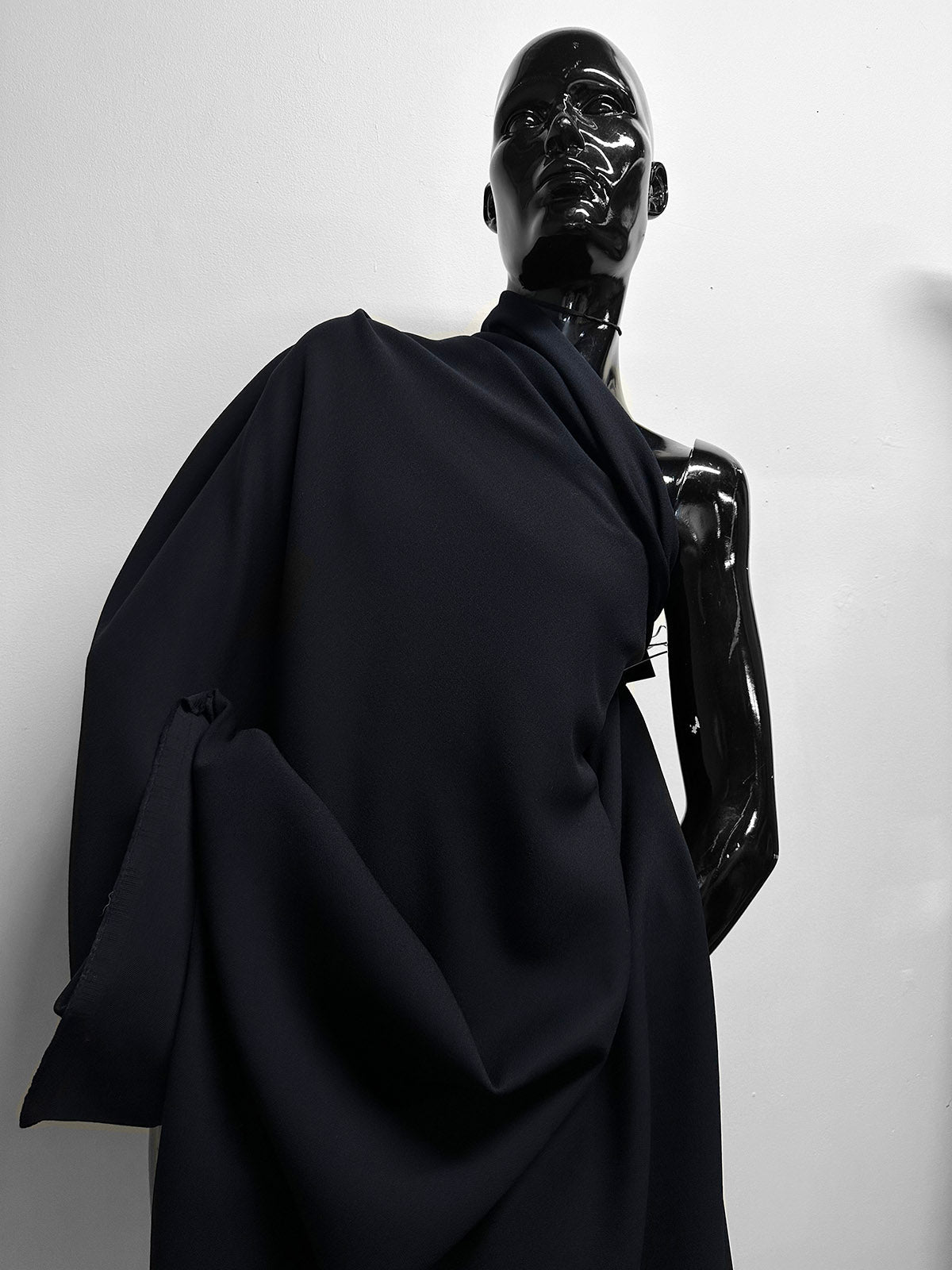 Italian Midnight Double Weave Stretch Suiting - L'Etoffe Fabrics LLC