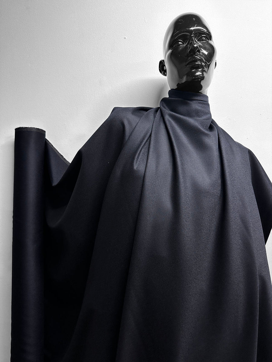 Italian Midnight Light Flannel Gabardine - L'Etoffe Fabrics LLC
