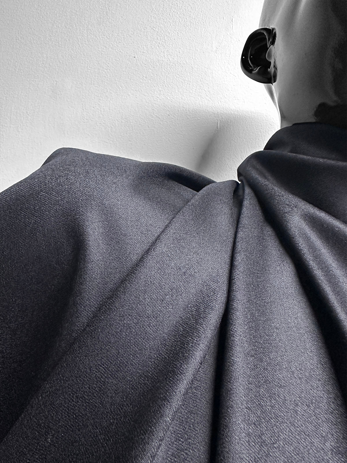 Italian Midnight Light Flannel Gabardine - L'Etoffe Fabrics LLC