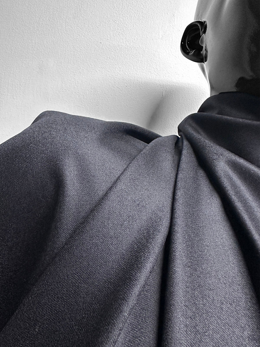 Italian Midnight Light Flannel Gabardine - L'Etoffe Fabrics LLC