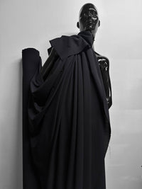 Italian Midnight Stretch Wool Crepe - L'Etoffe Fabrics LLC