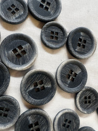 Italian Modern Brushed Square Hole Buttons - L'Etoffe Fabrics LLC
