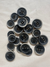 Italian Modern Brushed Square Hole Buttons - L'Etoffe Fabrics LLC