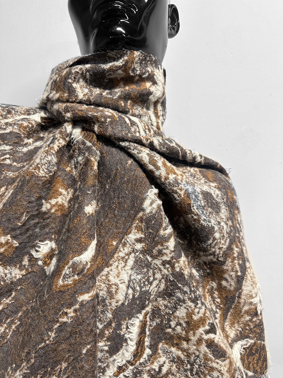 Italian Molton Abstract Jacquard Coat Fabric - L'Etoffe Fabrics LLC