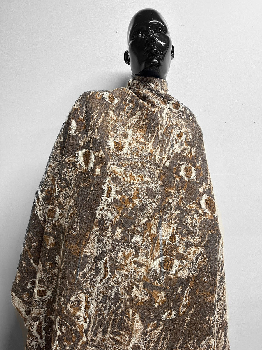 Italian Molton Abstract Jacquard Coat Fabric - L'Etoffe Fabrics LLC