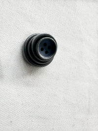 Italian Navy and Gunmetal Rimmed Shirts Buttons - L'Etoffe Fabrics LLC