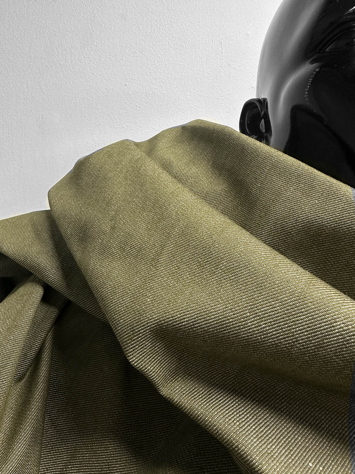 Italian Olive Lightweight Denim - L'Etoffe Fabrics LLC