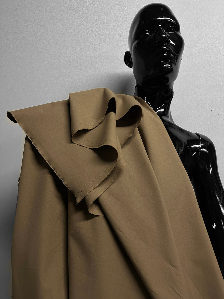 Italian Organic Cotton Shirting Taupe - L'Etoffe Fabrics LLC