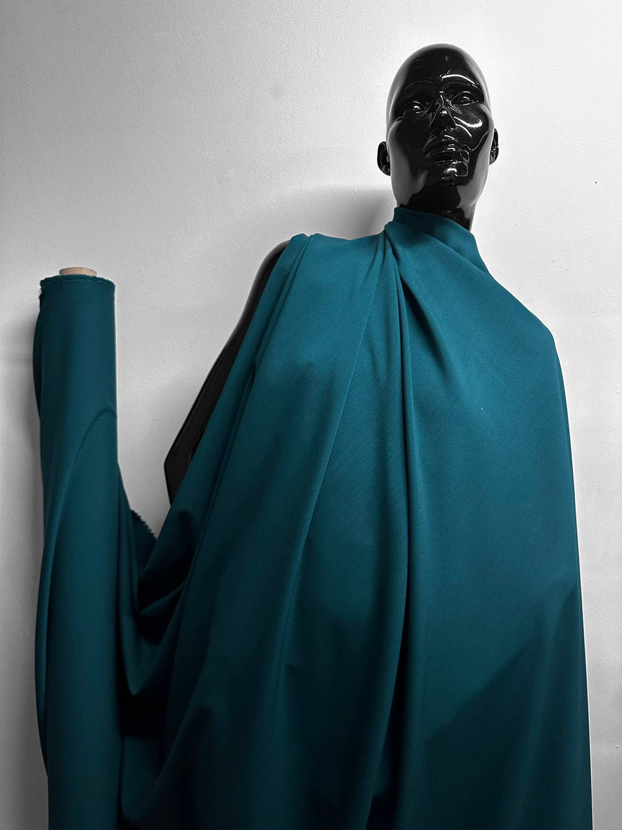 Italian Peacock Tropical Wool - L'Etoffe Fabrics LLC