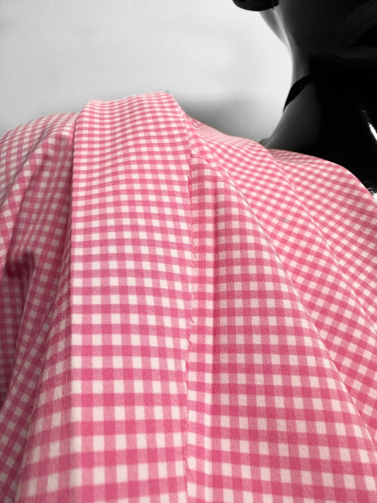 Italian Pink Gingham Swim Suit Fabric - L'Etoffe Fabrics LLC