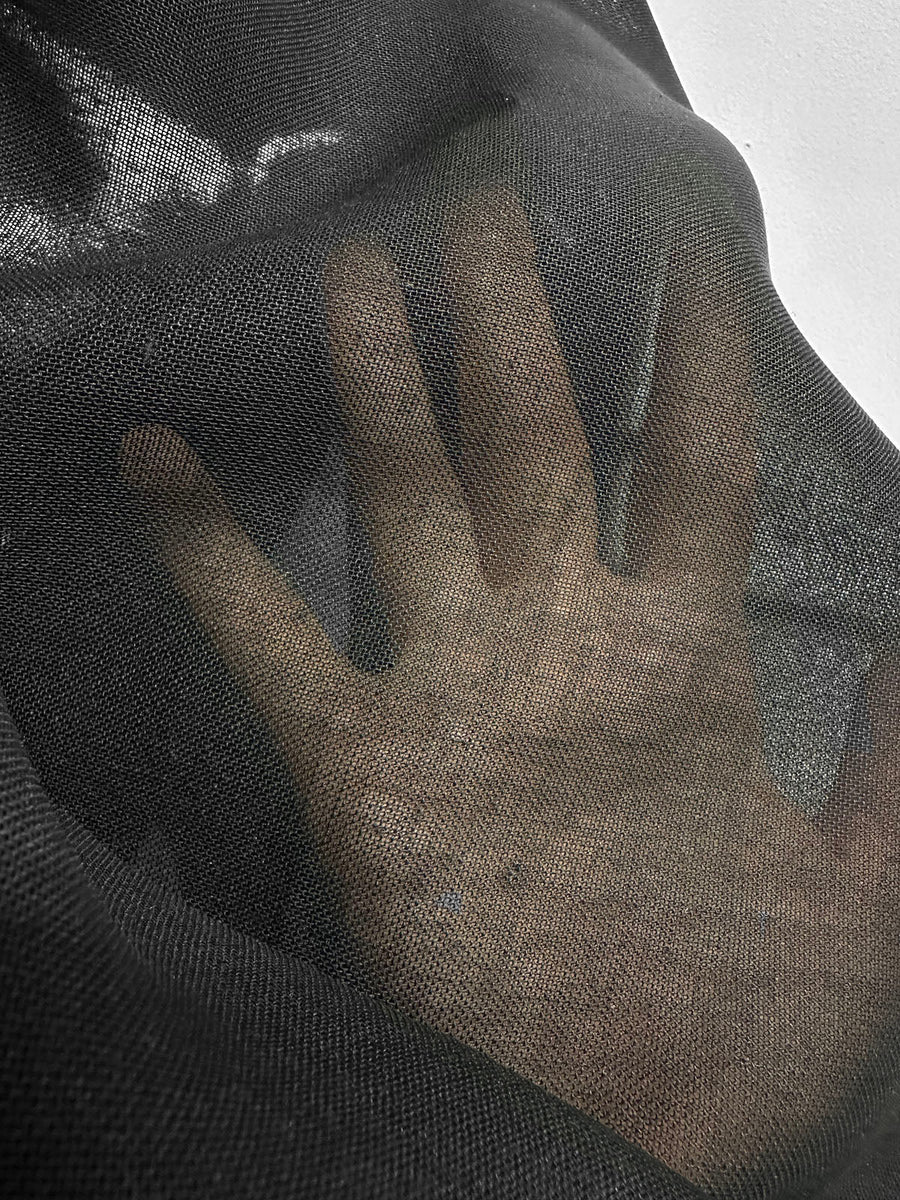 Italian Ramie Gauze Shirting Black - L'Etoffe Fabrics LLC